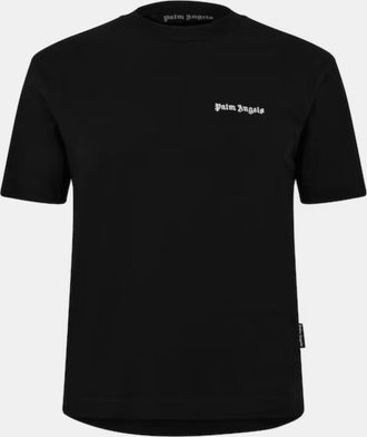 Palm Angels Mens Logo T-Shirt - Black Cotton - Size X-Large