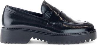 Gabor Zwarte lakleren mocassins - Dames - Loafers - Zwart - 39 EU - Leer - Schoenen