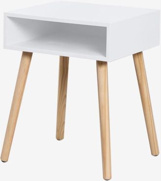 Sklum Sklum - Pack De 2 Mesitas De Noche Rectangulares 40x35 Cm En Madera Zente