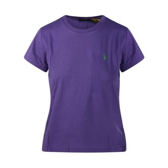 Ralph Lauren T-Shirts, female, Purple, Size: XS Crew-neck Logo T-shirt