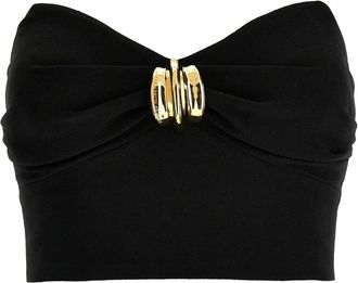 Elisabetta Franchi Chique Top met Unieke Stijl - Dames - Tops zonder mouwen - Zwart - XS - Tops