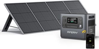 OEM Generador Solar Port&aacute;til - Aferiy - 2400w/2048wh - Panel 200w Plegable - Ip65, Puertos Usb