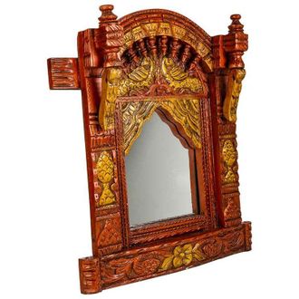 Wanderlust Deco Espejo De Madera 59x51x10