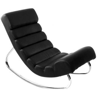 Miliboo Poltrona a dondolo design nera TAYLOR