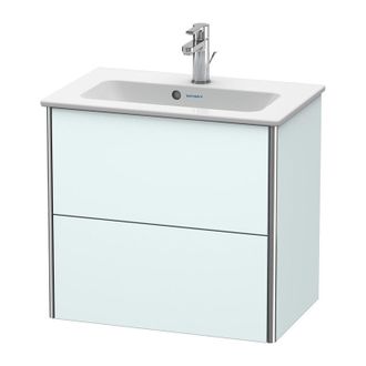 Duravit Duravit Xsquare Mueble De Pared Compacto 61,0x38,8 Cm, 2 Cajones, Para Lavabo Me De Starck 234263, Color (frente/cuerpo): Azul Claro Mate - Xs41650090