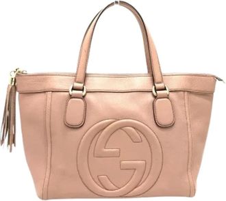 Gucci Pre-owned Leather gucci-bags - Dames - Vintage Shopper - Beige - ONE Size - Vintage