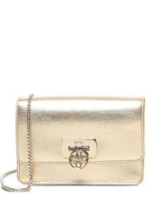 V&deg; 73 metallic-effect chain shoulder bag - Neutrals