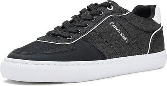 Calvin Klein Caspian Womens Shoes Black Denim/White : 6.5 M, Synthetic/Textile