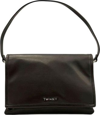 Twinset Black Polyethylene Clutch Womens Bag