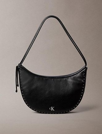 Calvin Klein Bolso Hobo Con Tachuelas Y Media Luna Convertible