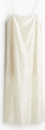 H&M Besticktes Slipkleid - White
