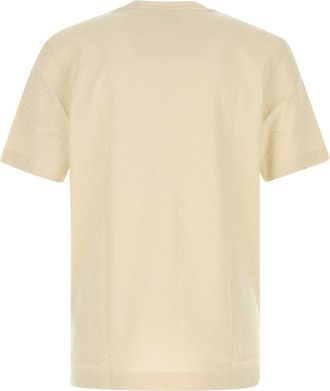 HUGO BOSS Mens T-Shirt Cream Cotton