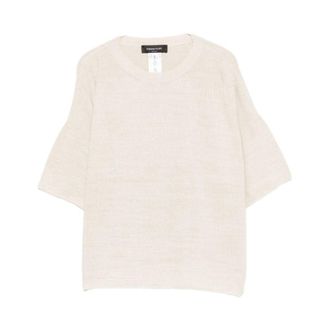 Fabiana Filippi Rondgebreide kleding - Dames - Ronde hals truien - Wit - M - Truien & Vesten