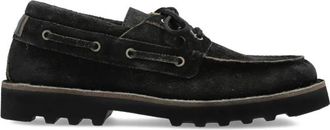 AllSaints Skiff Leather Boat Shoe - Heren - Veterschoenen - Grijs - 41 EU - Leer - Schoenen