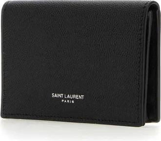 Saint Laurent Grained Calfskin Wallet - Black