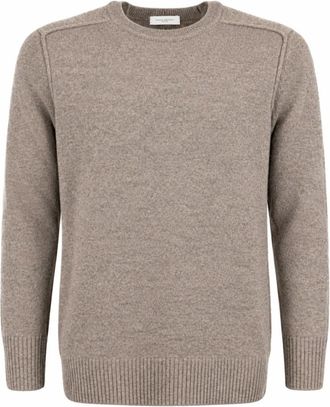 Paolo Pecora Jersey de punto con cuello redondo - Knitwear - Hombre - Marr&oacute;n - XL