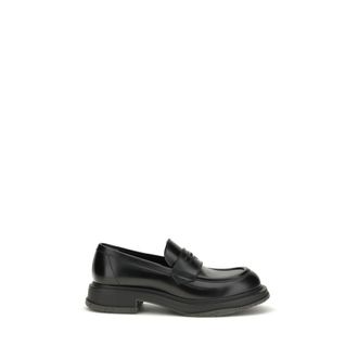 Gucci Black Calf Leather Bos Taurus Slip-On Mens Loafers