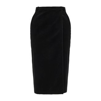 Saint Laurent Elegante Bolso de Hombro de Cuero Negro - Skirts - Mujer - Negro - L