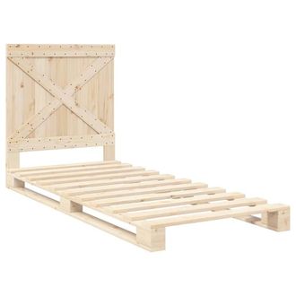 Berkfield Home Beautiful Bed Frame without Mattress with Headboard 90x200 cm Sol in Light Tan