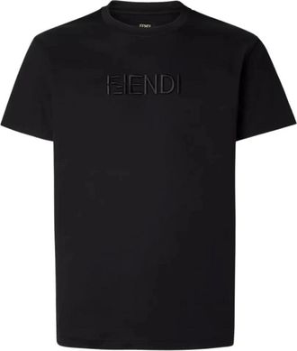 Fendi T-Shirts, male, Black, Size: S T-Shirt