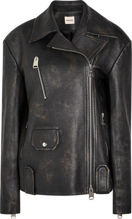 Khaite Catalina Leather Jacket - Black - S (UK8-10 / S)