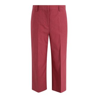 Max Mara Cropped Trousers, female, Red, Size: 3XS Cropped Trousers