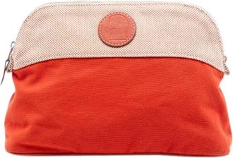 Herm&egrave;s Pre-owned Clutches, female, Orange, Size: ONE SIZE Pre-owned Cotton Pouch