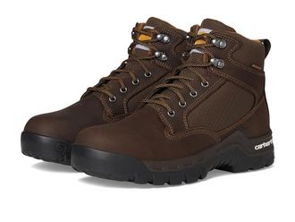 Carhartt Work in Progress Rugged Flex 6 Waterproof Soft Toe Mens Shoes Chocolate Brown Oil Tanned : 14 EE - Wide, Textile/Leather