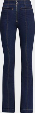 Veronica Beard Beverly High-Rise Skinny Flare Jeans