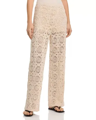 Frame Denim The Crochet Pants In Cream