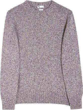 Doppiaa Aappio Round-neck Jumper - male - Doppiaa - Round-neck Knitwear - Purple - XL - Knitwear