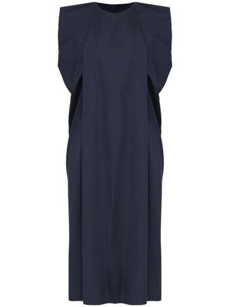 Gloria Coelho gathered-detailed midi dress - Blue