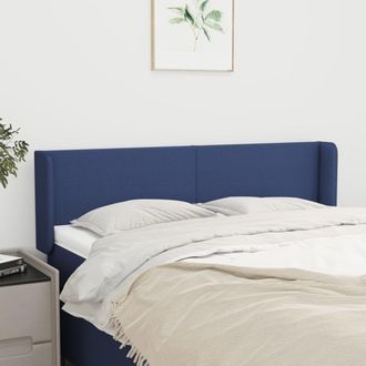vidaXL Cabecero De Tela Azul 147x16x78/88 Cm Vidaxl