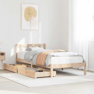vidaXL Estructura De Cama Sin Colch&oacute;n Madera Maciza De Pino 90x200 Cm Vidaxl