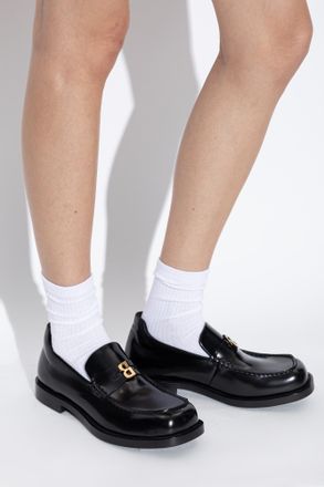 Balenciaga Leather Shoes Type Loafers, Womens, Black