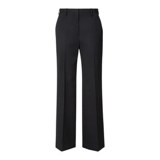 Fendi Grain de Poudre Broek - Dames - Straight fit broeken - Zwart - XS - Katoen - Broeken