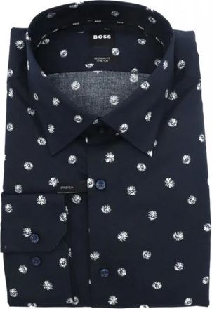 HUGO BOSS Overhemden, Heren, Blauw, 2Xl, Shirt met lange mouwen