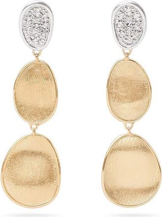 Marco Bicego Lunaria Diamond Drop Earrings in Yellow Gold at Nordstrom