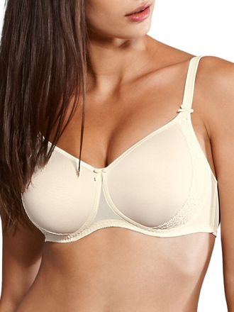 Rosa Faia Womens Lace Rose Contour Soft Bra - White Polyamide - Size 34C