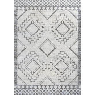 Jonathan Y Designs Amir Moroccan Beni Souk Area Rug in Cream/gray at Nordstrom, Size 2Ft 0In X 8Ft 0In