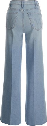 Mother Womens Jeans The Hustler Roller Skimp Fray Light Blue Cotton