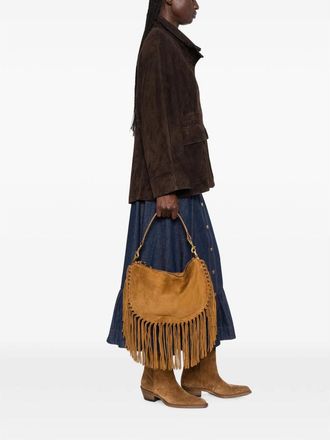 Isabel Marant Whipstitched Calf Leather Tote Bag - Brown