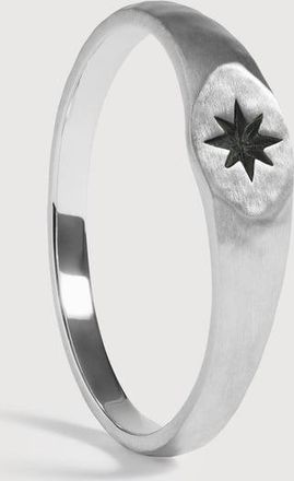 Monica Vinader Sterling Silver Guiding Star Signet Ring