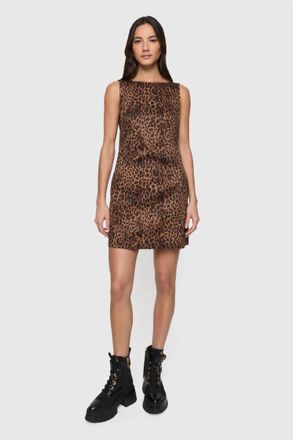 Rebecca Minkoff Aurora Mini Shift Dress In Spotty Leopard