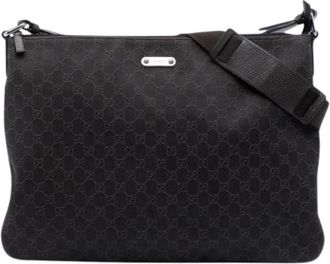 Gucci Pre-owned Cross Body Bags, female, Brown, Size: ONE SIZE Pre-owned Denim Crossbody Bag
