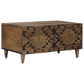 vidaXL Mesa De Caf&eacute; Marr&oacute;n 80 X 50 X 40 Cm Madera De Mango Maciza Vidaxl
