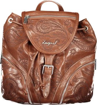 Desigual Siroco Tula Mini Straight Rugzak - Dames - Rugzakken - Bruin - ONE Size - Polyester - Tassen