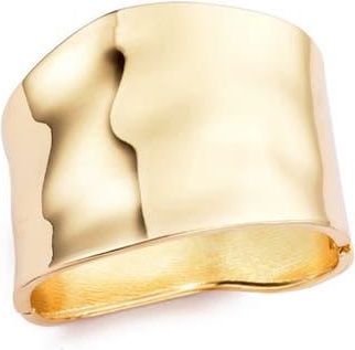 Adornia Hammered Bangle Bracelet in Gold at Nordstrom Rack