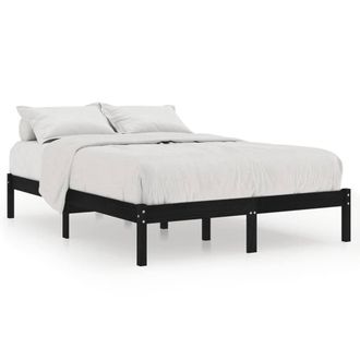 Berkfield Home Bed Frame Black Solid Wood 150x200 cm King Size