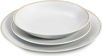 Medard De Noblat Vajilla de 18 piezas Porcelena Blanco/Oro